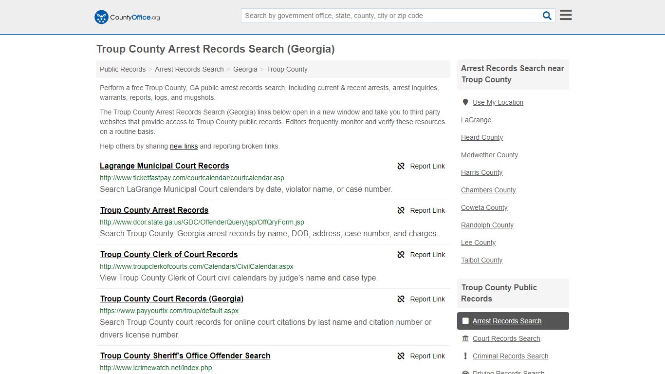 Arrest Records Search - Troup County, GA (Arrests & Mugshots)