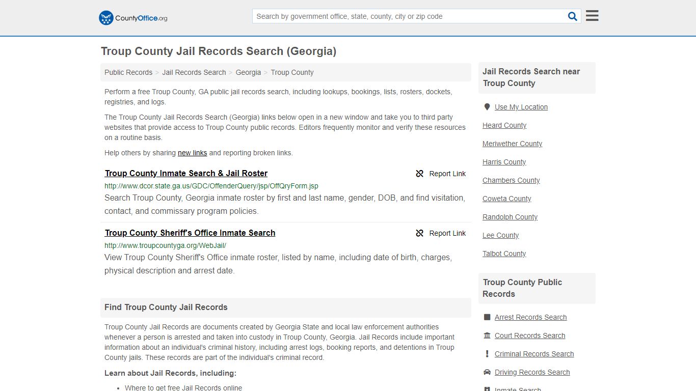 Jail Records Search - Troup County, GA (Jail Rosters ...